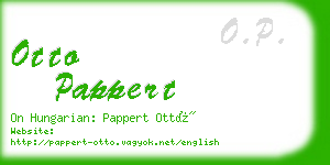 otto pappert business card